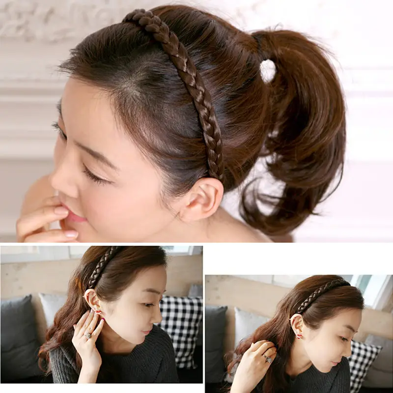 Korean Twist Braided Wig Headband Wide Bristle Wholesale