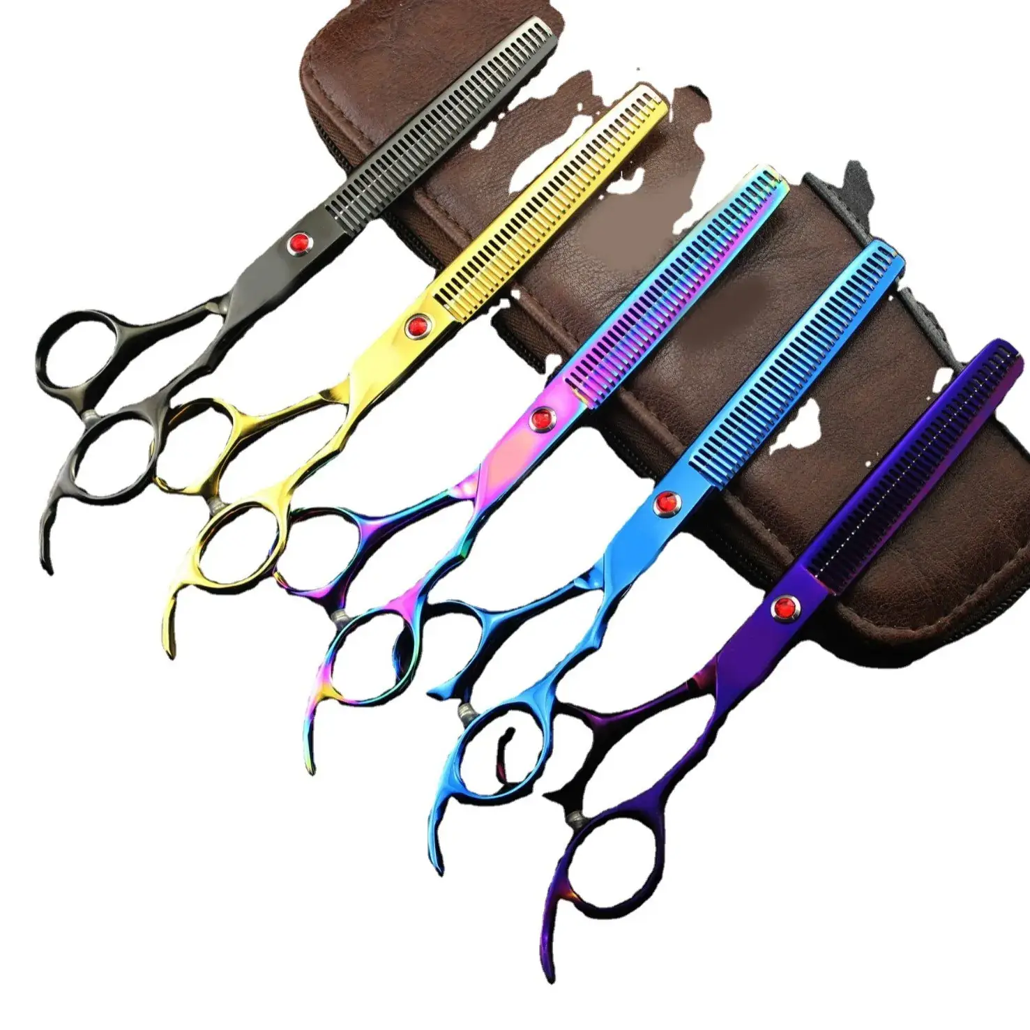 6.5 Inch Color Plated Pet Scissors 5 Colors