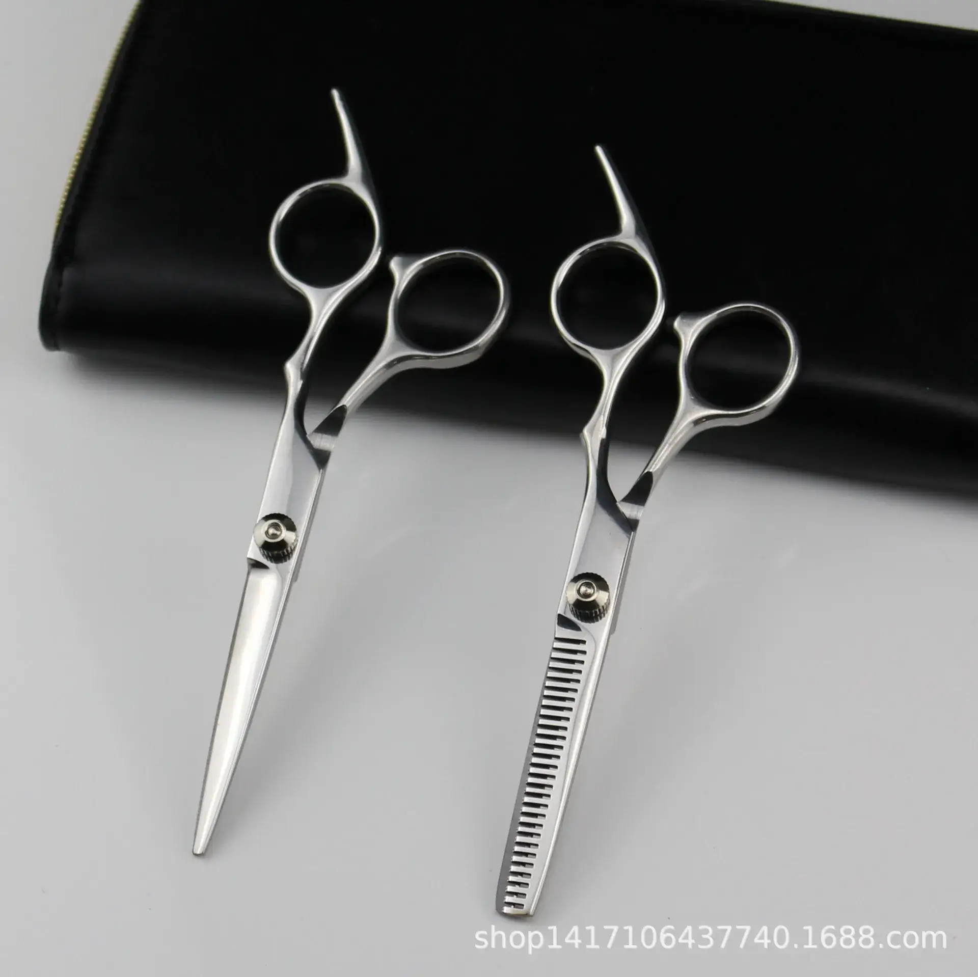6 Inch Oblique Haircut Scissors Flat Cut Tooth Set - Image 2