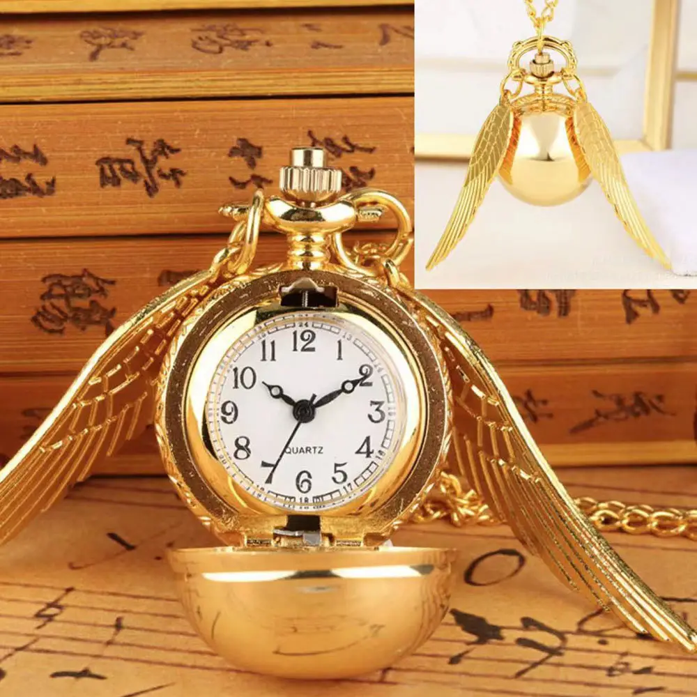Harry Potter snitch pocket watch necklace Harry Potter multi-color retro pocket watch new in stock foreign trade