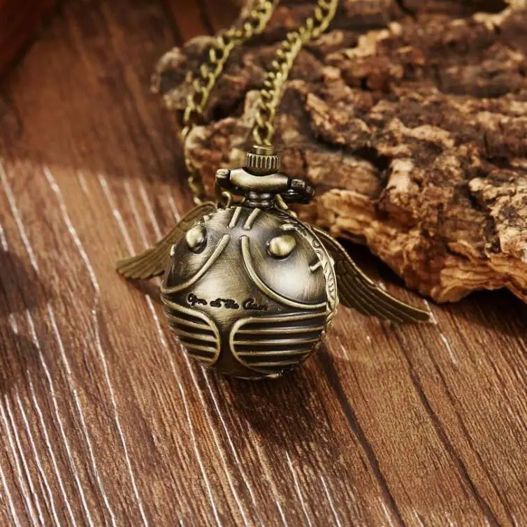 Harry Potter snitch pocket watch necklace Harry Potter multi-color retro pocket watch new in stock foreign trade