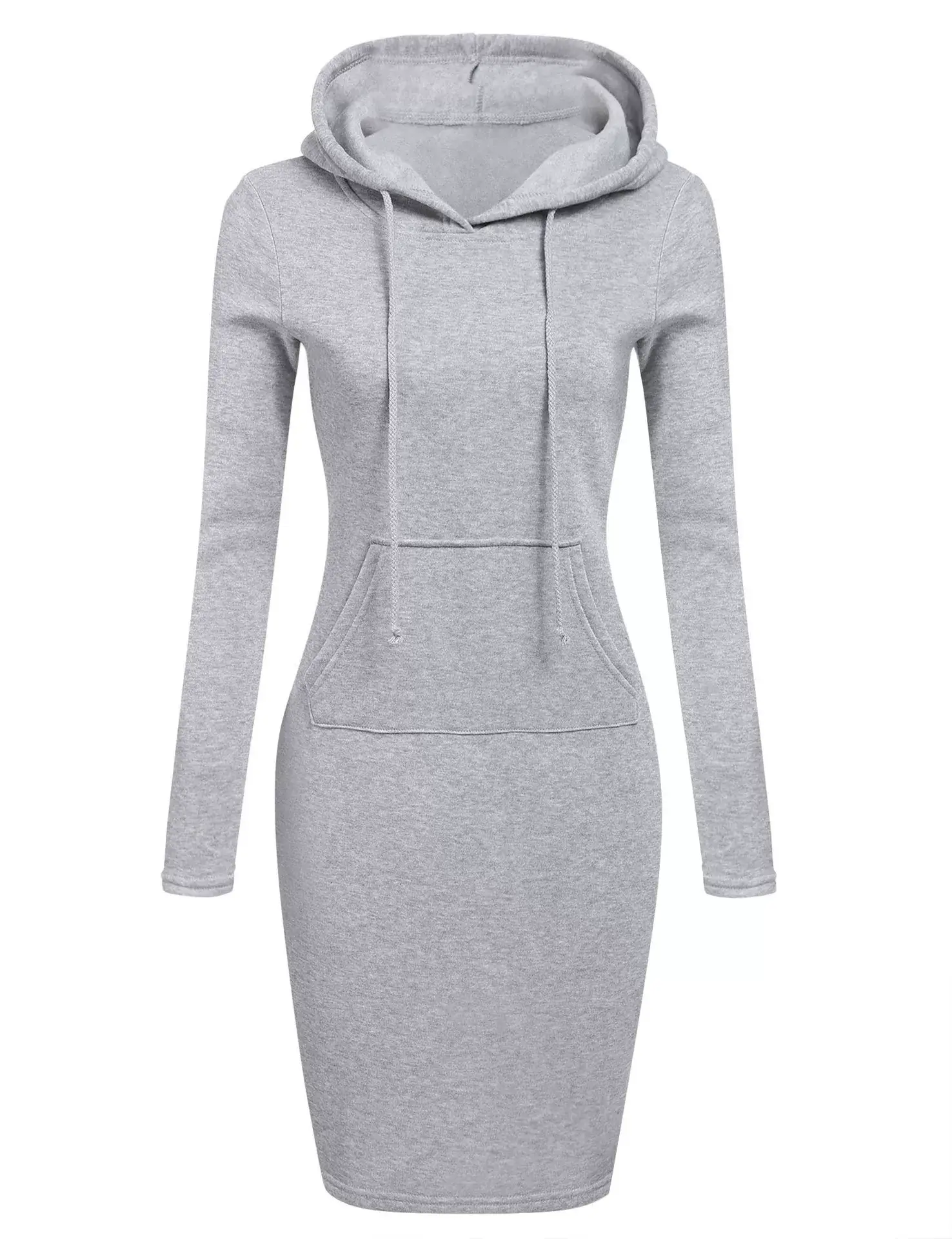 White Hooded Long Sleeve Dress for Women 2022 — feature 4