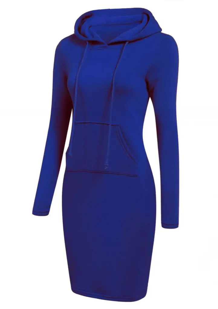 White Hooded Long Sleeve Dress for Women 2022 - Image 10
