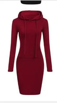 White Hooded Long Sleeve Dress for Women 2022 - Image 4
