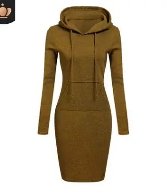 White Hooded Long Sleeve Dress for Women 2022 - Image 7