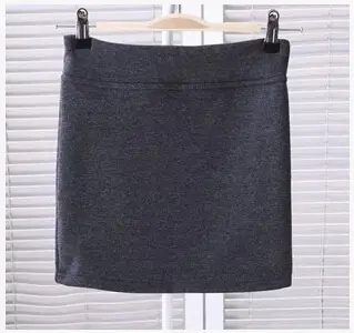New Spring Fleece Lined Black Skirt for Women