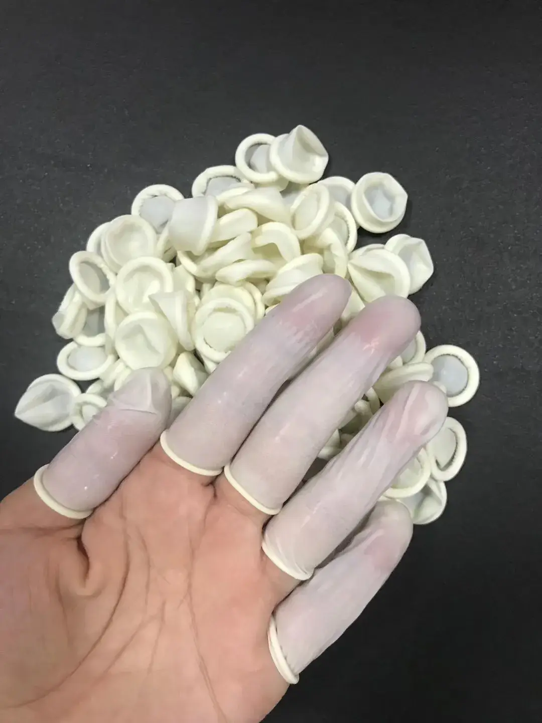 White Powder-Free Finger Gloves 400g Rubber Electronics - Image 3