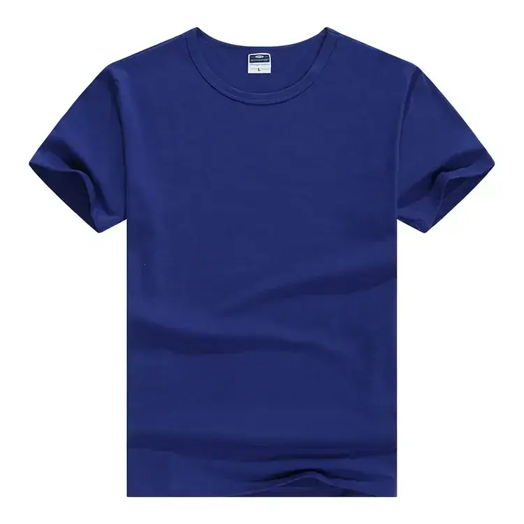 Spring Men's Black Modal T-Shirt Round Neck Blank