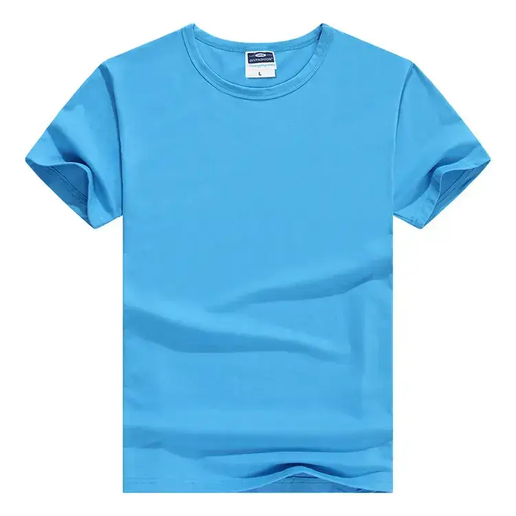 Spring Men's Black Modal T-Shirt Round Neck Blank