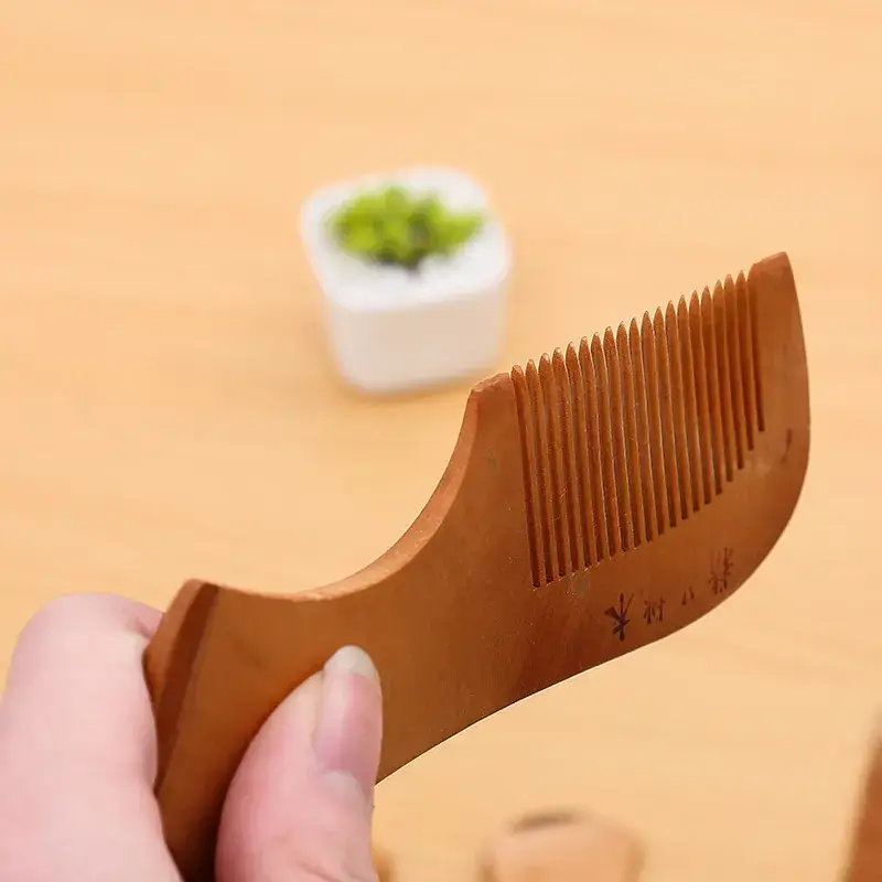 Wooden Scalp Comb 8-14cm Anti-Static Wooden Hair Tool