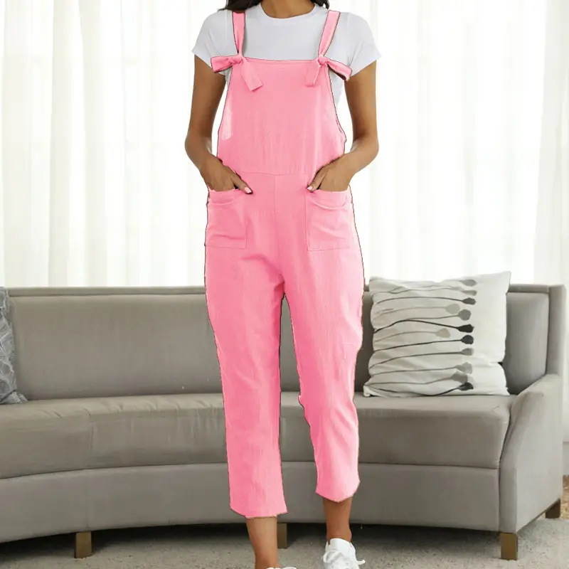 2022 Casual Belt Pants Set Large Beige - Image 2