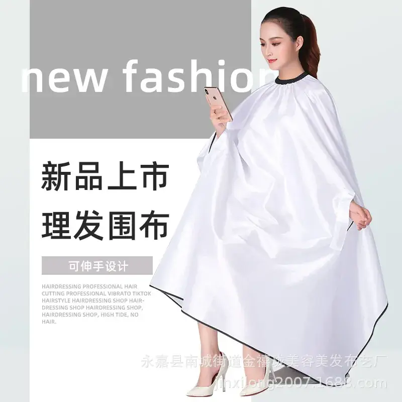 White Hair Cutting Cloth for Barber & Salon Use - Image 12
