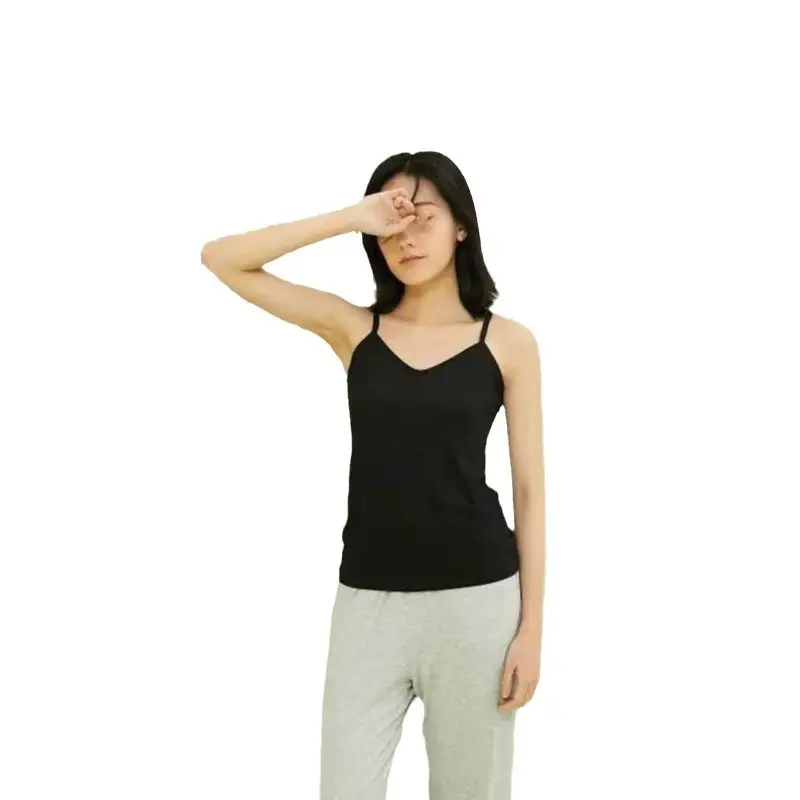 Lycra Cotton Camisole Women Candy Color Sports Vest - Image 18