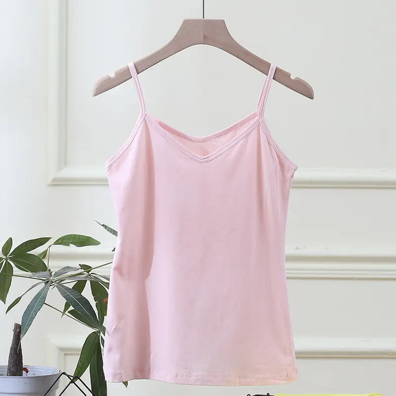 Lycra Cotton Camisole Women Candy Color Sports Vest - Image 11