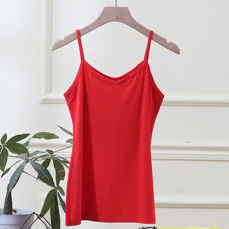 Lycra Cotton Camisole Women Candy Color Sports Vest - Image 3