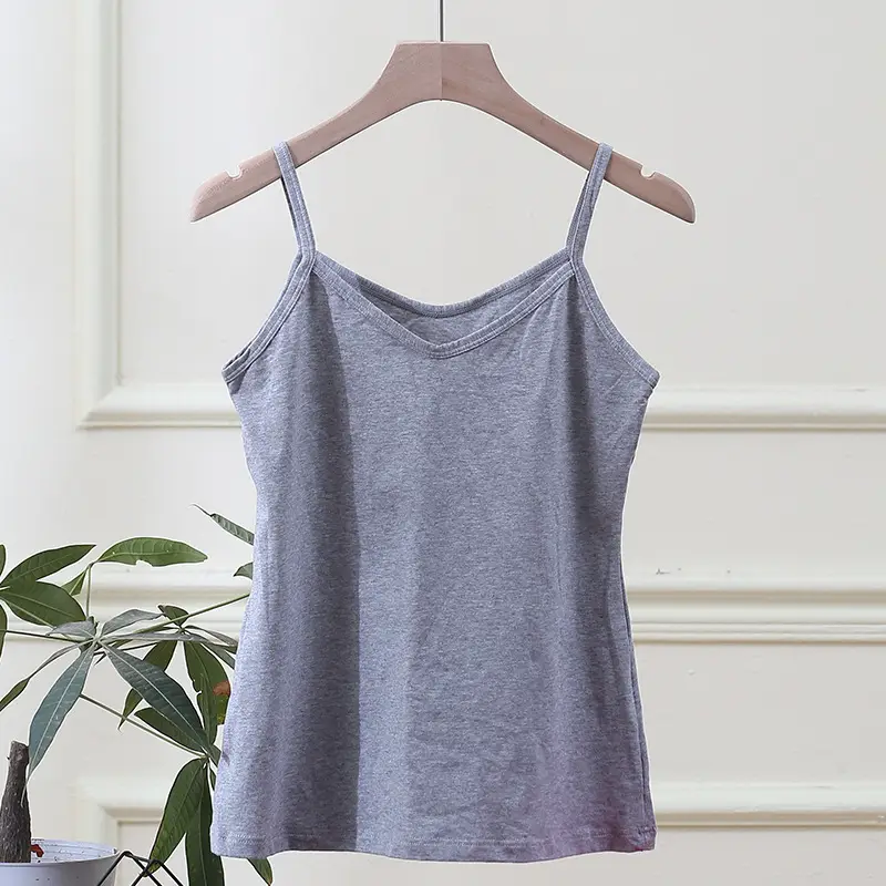 Lycra Cotton Camisole Women Candy Color Sports Vest - Image 4