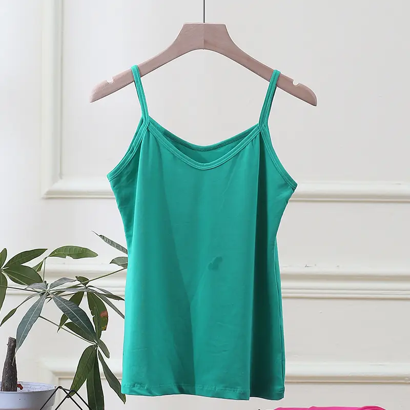 Lycra Cotton Camisole Women Candy Color Sports Vest - Image 5