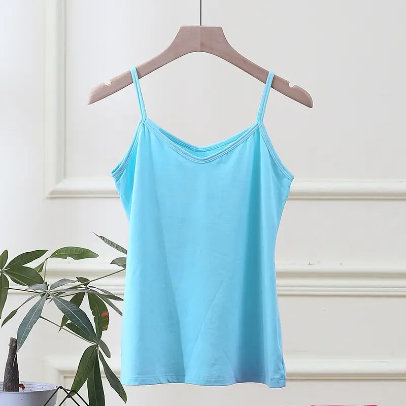 Lycra Cotton Camisole Women Candy Color Sports Vest - Image 6