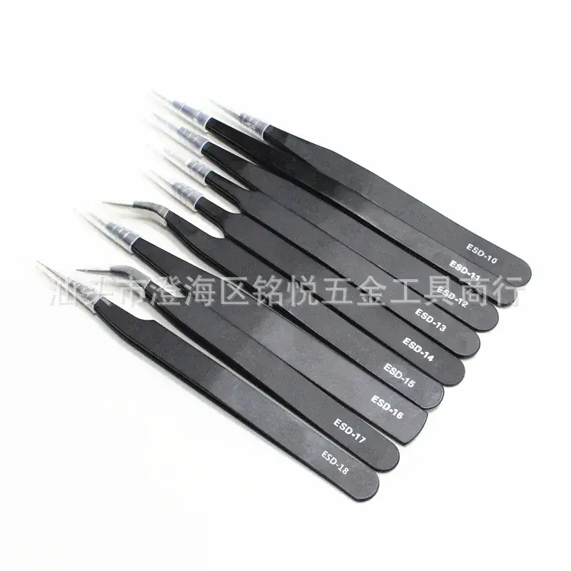 Stainless Steel Eyelash Grafting Tweezers Multi-Size - Image 3