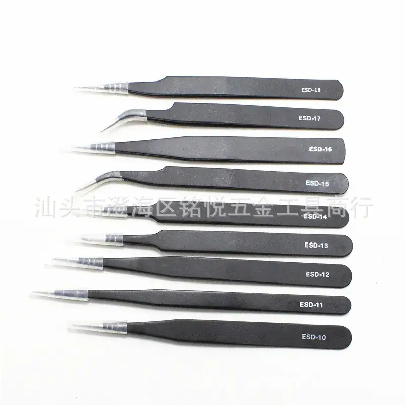 Stainless Steel Eyelash Grafting Tweezers Multi-Size - Image 4