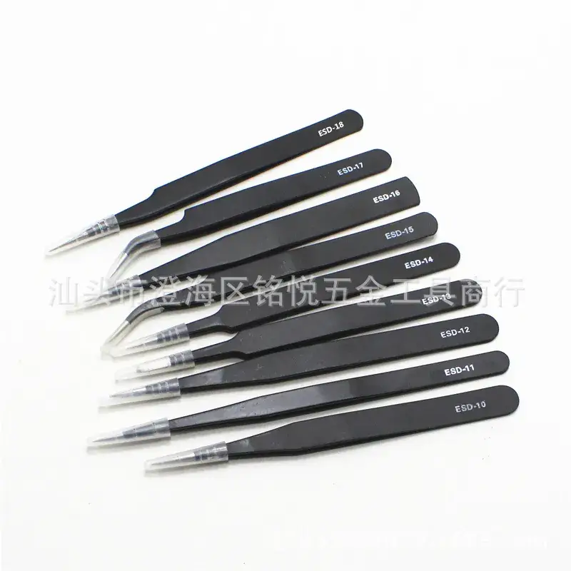 Stainless Steel Eyelash Grafting Tweezers Multi-Size - Image 5