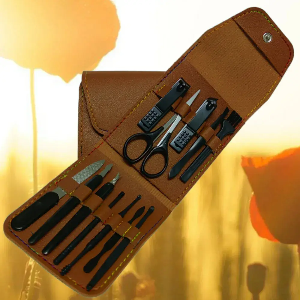 12-Piece Nail Manicure Tool Set with Clipper & Clippers - Image 10