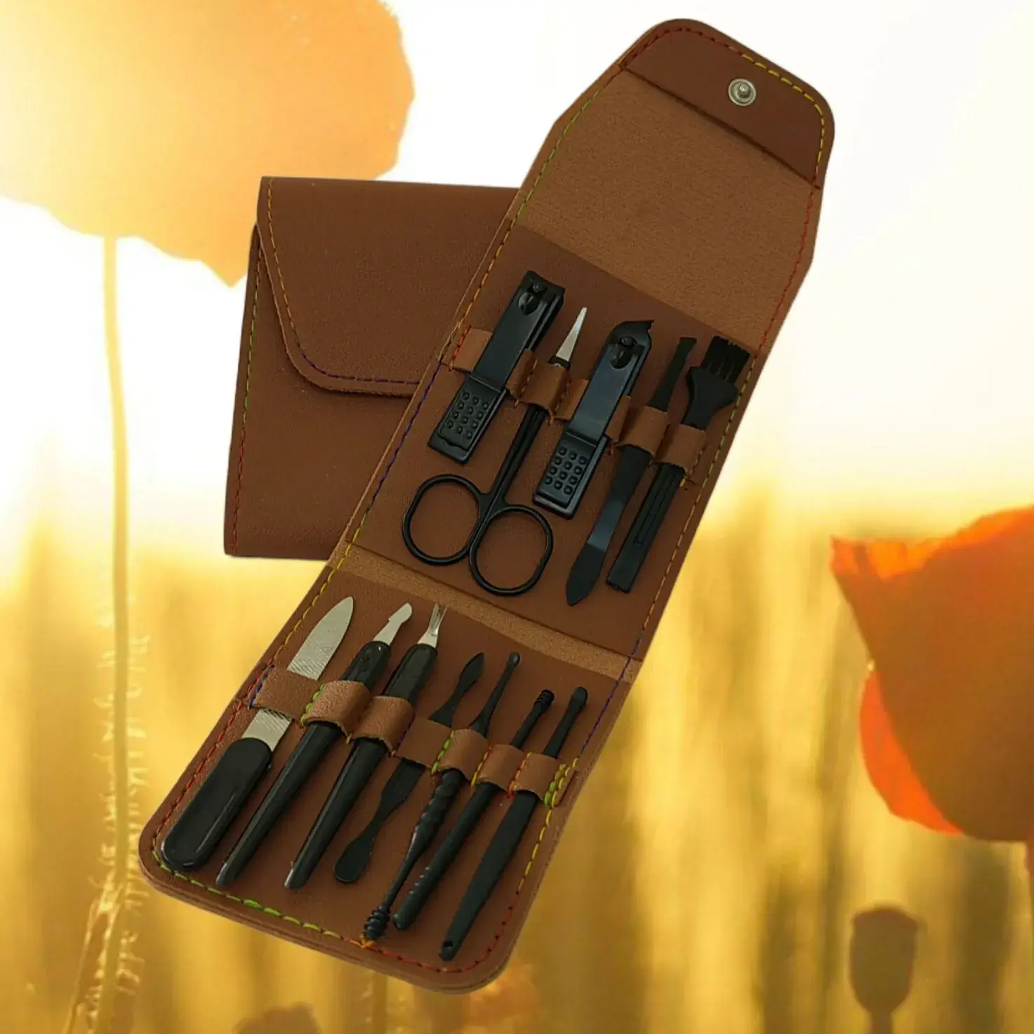 12-Piece Nail Manicure Tool Set with Clipper & Clippers - Image 16