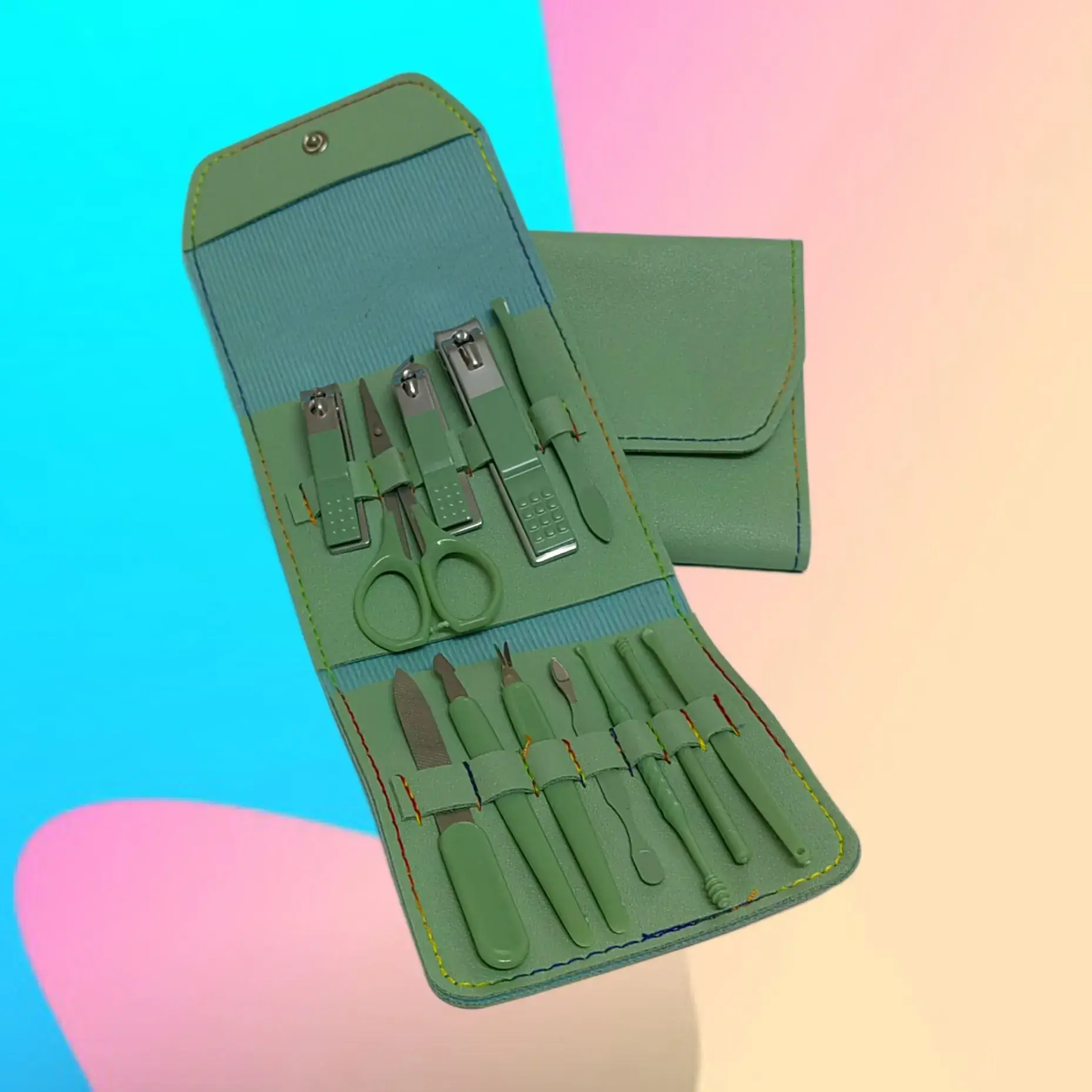 12-Piece Nail Manicure Tool Set with Clipper & Clippers - Image 21