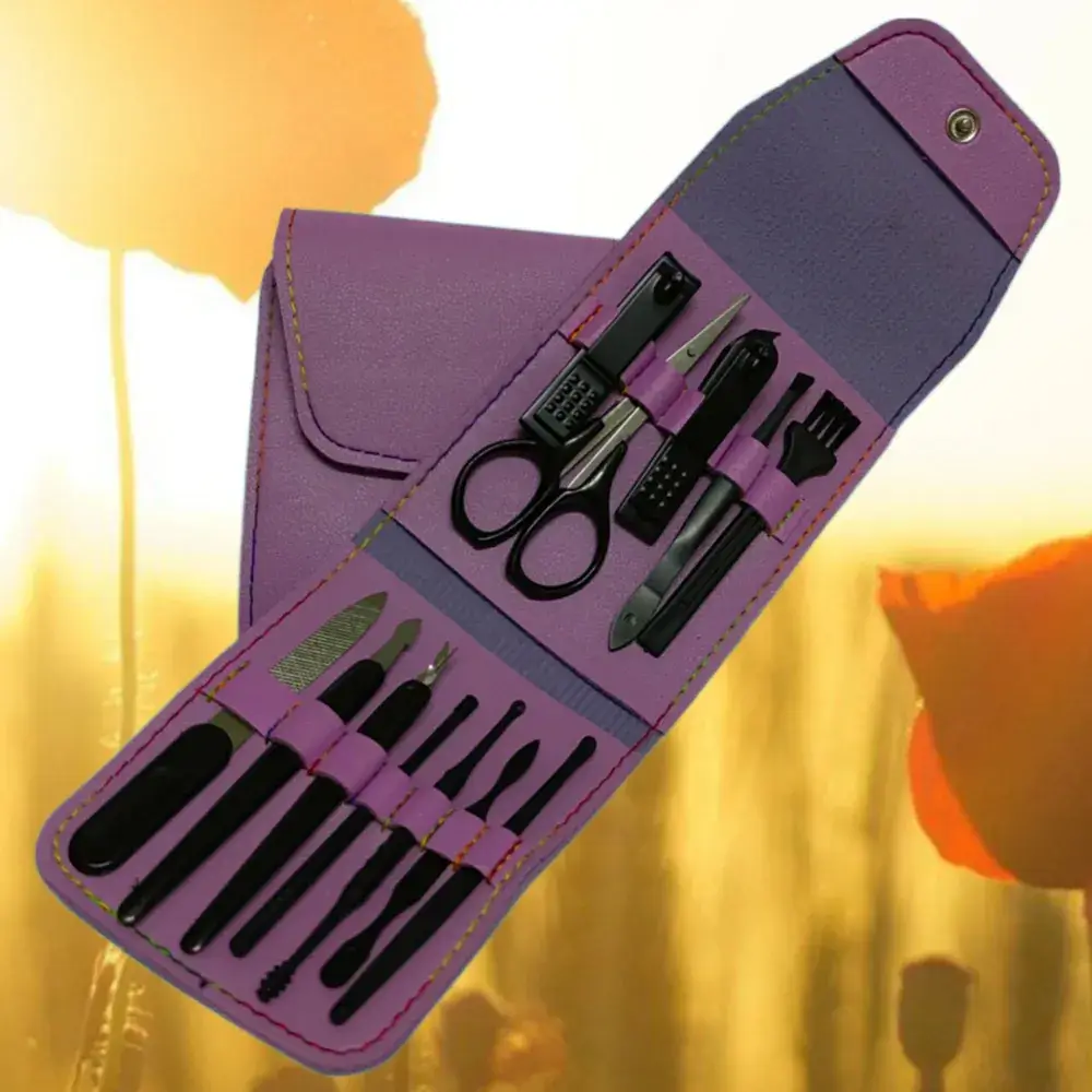 12-Piece Nail Manicure Tool Set with Clipper & Clippers - Image 9