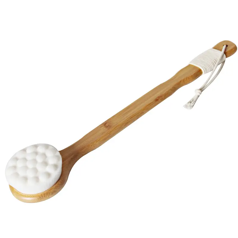 Bath Brush with Soft Bristles and Long Handle for Scrubbing the Back, Self-Use Body Brush, Cleaning Brush