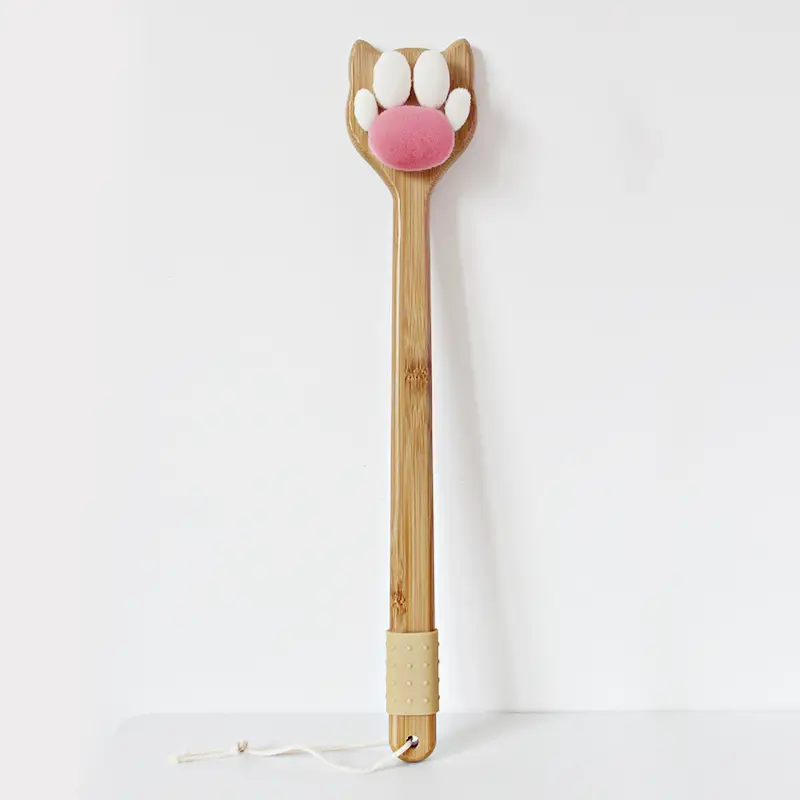 Bath Brush with Soft Bristles and Long Handle for Scrubbing the Back, Self-Use Body Brush, Cleaning Brush