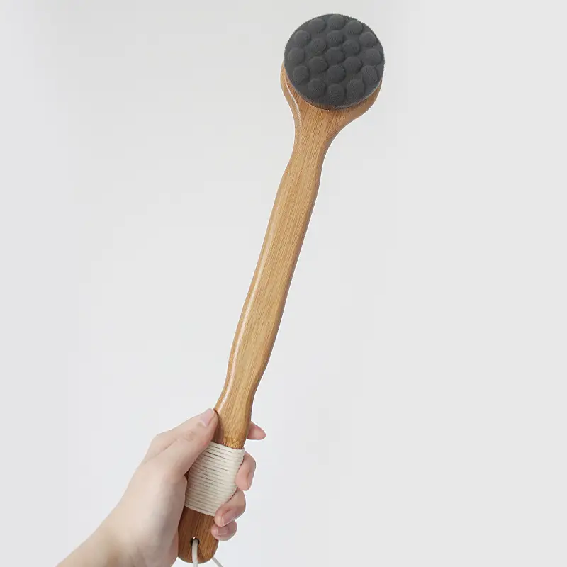 Bath Brush with Soft Bristles and Long Handle for Scrubbing the Back, Self-Use Body Brush, Cleaning Brush