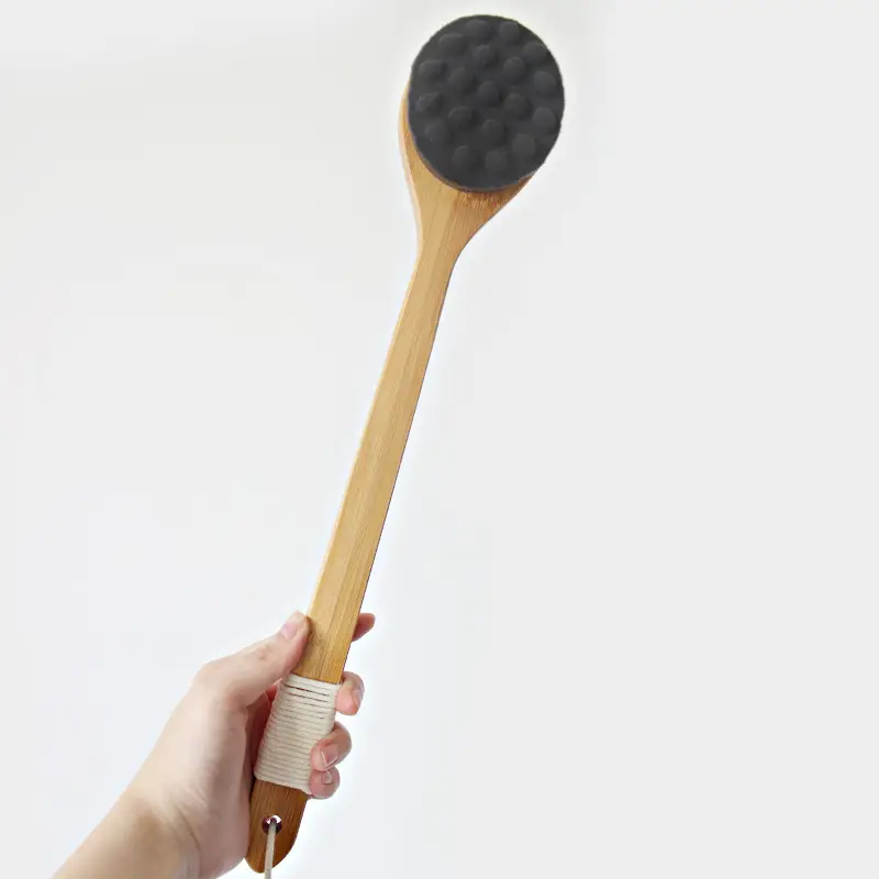 Bath Brush with Soft Bristles and Long Handle for Scrubbing the Back, Self-Use Body Brush, Cleaning Brush