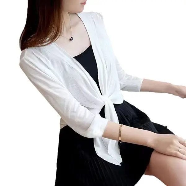 Red Knoted Blouse with Skirt Outer Wear