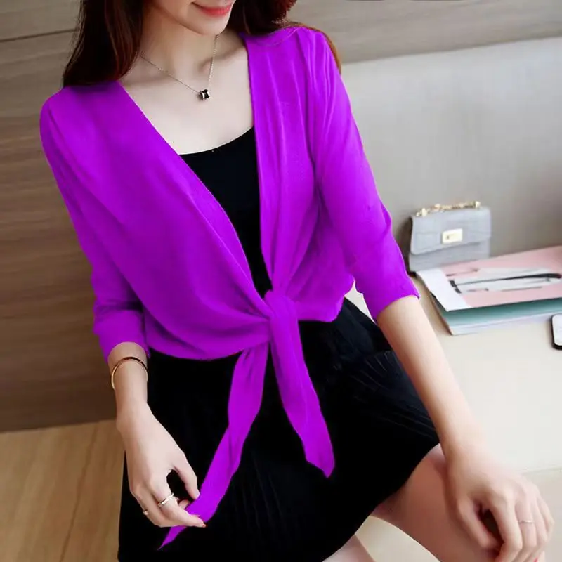 Red Knoted Blouse with Skirt Outer Wear