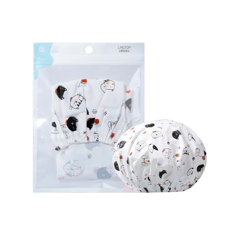 Lmltop Cartoon Shower Cap Adult Eva Bath Hair Band - Image 5