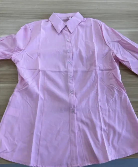 Korean Style Women's Black Long Sleeve Business Shirt Large