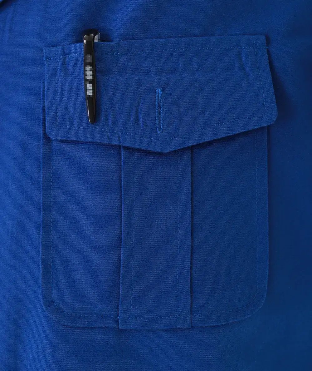 Men Blue Work Suit Thin Twill Long Sleeve - Image 3