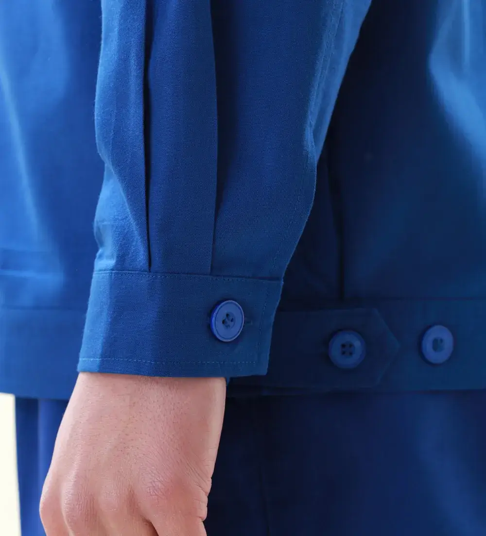 Men Blue Work Suit Thin Twill Long Sleeve - Image 4