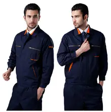 Men Blue Work Suit Thin Twill Long Sleeve — feature 17
