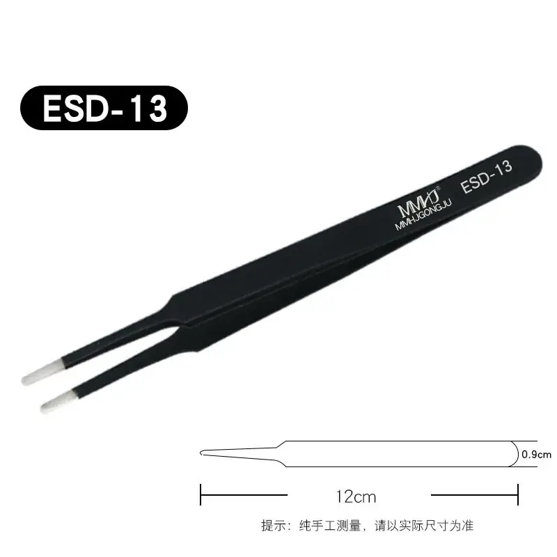 Stainless Steel Anti-static Tweezers 14cm - Image 4
