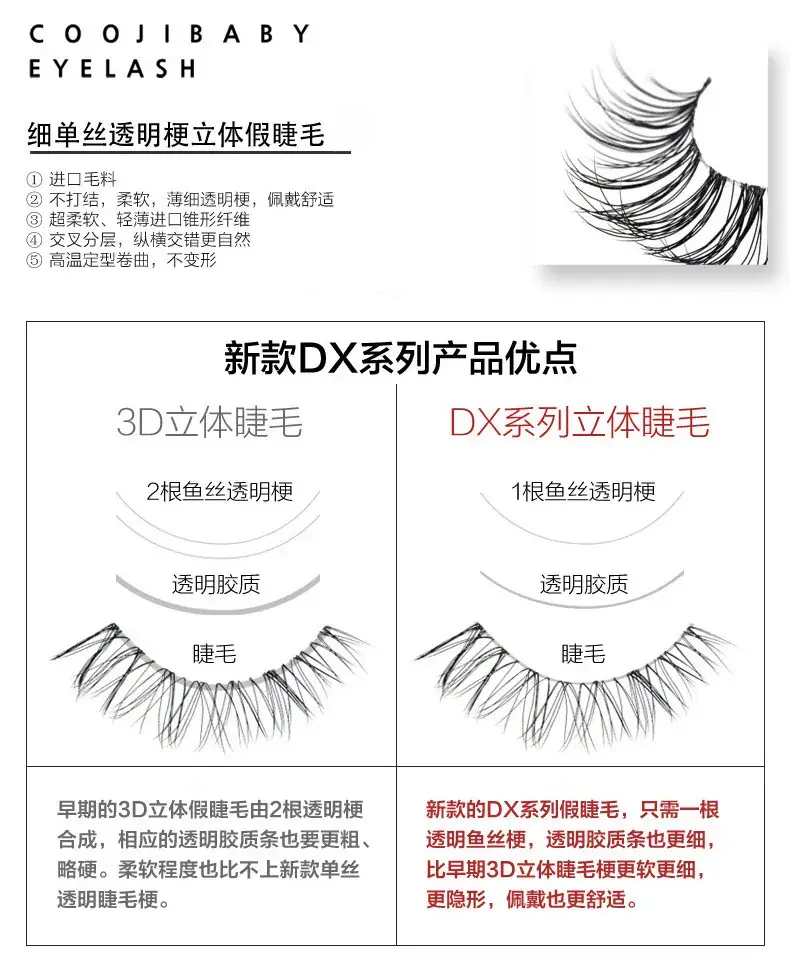 Japanese SM831 False Eyelashes Sharpened 3 Pairs — feature 9