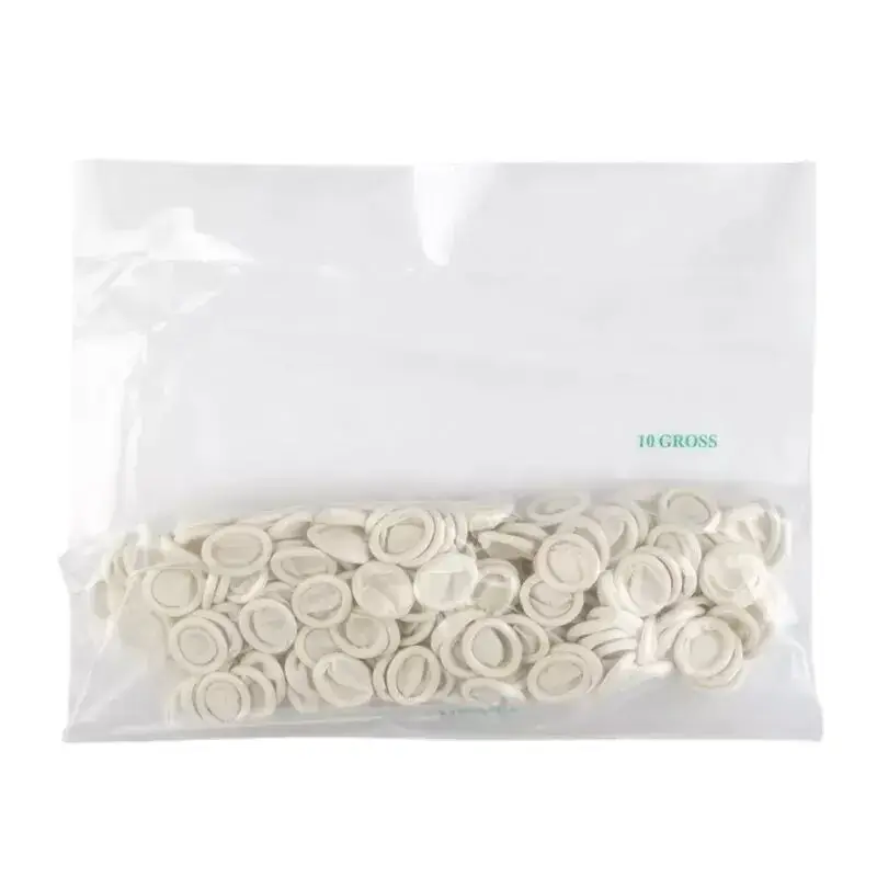 White Latex Finger Cots for Nail Care - Image 6