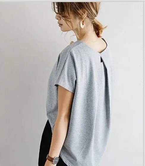 Women's Loose T-Shirt Tan Machine Washable - Image 12