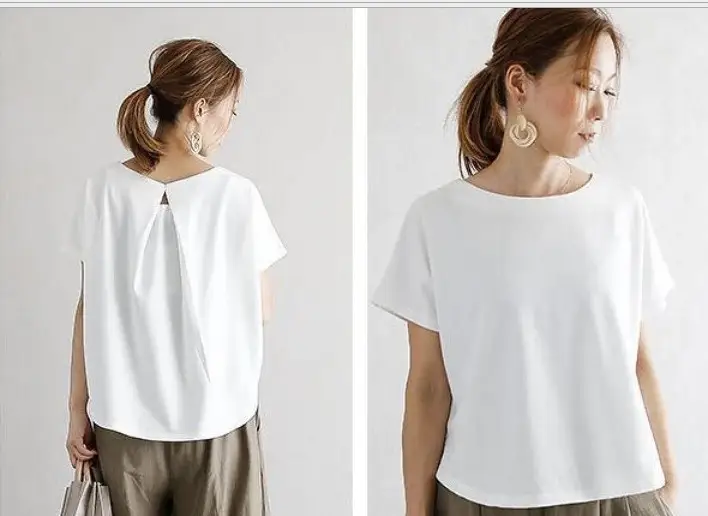 Women's Loose T-Shirt Tan Machine Washable - Image 4
