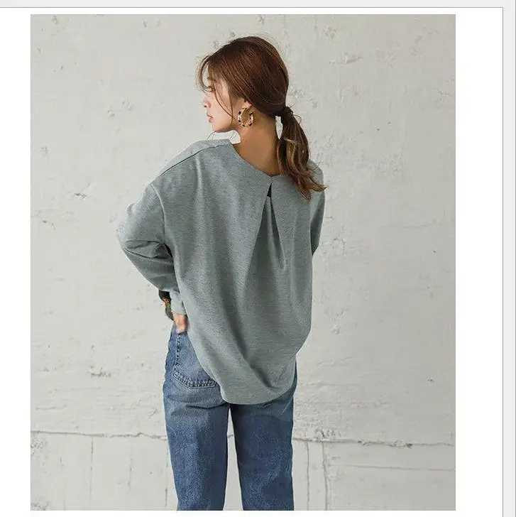 Women's Loose T-Shirt Tan Machine Washable - Image 9