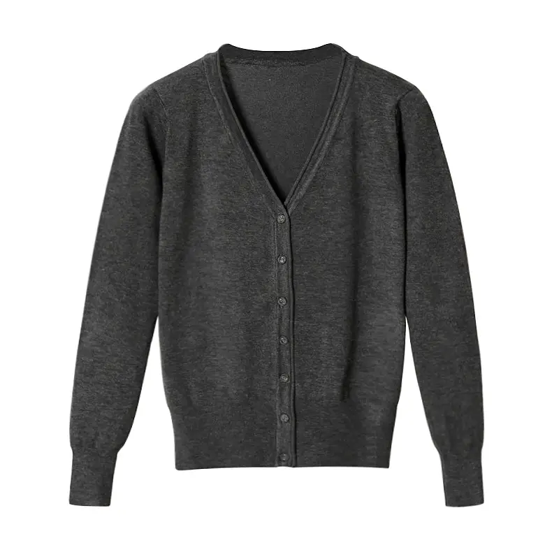 Women's Navy Knitted Cardigan Large Loose Sweater