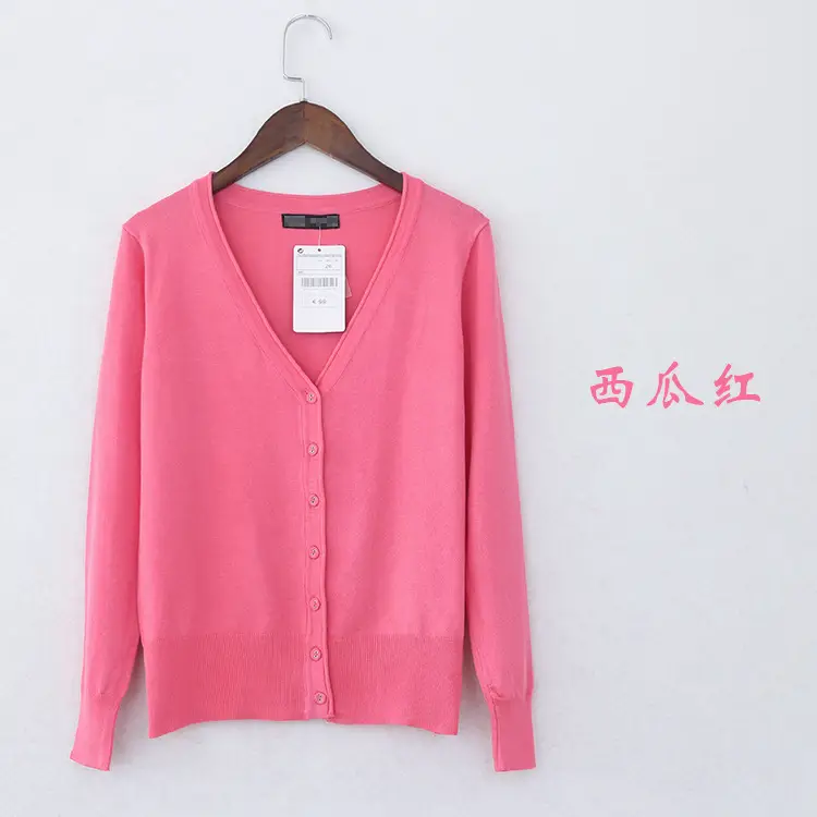 Women's Navy Knitted Cardigan Large Loose Sweater