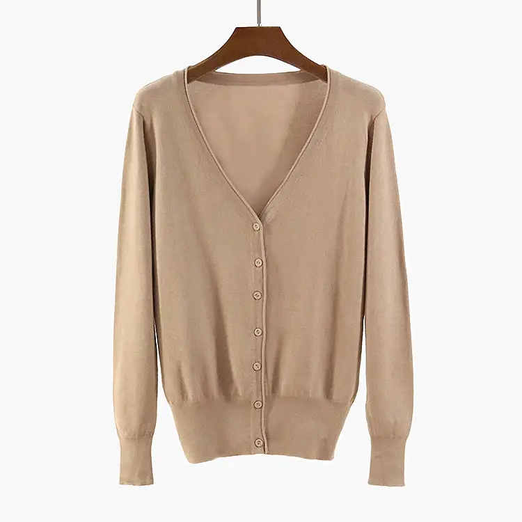 Women's Navy Knitted Cardigan Large Loose Sweater