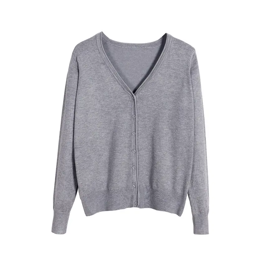 Women's Navy Knitted Cardigan Large Loose Sweater